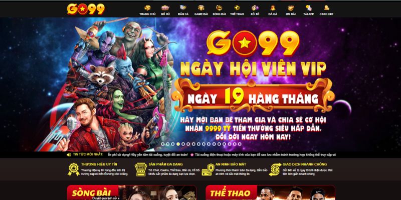 Go99 là nhà cái cá cược uy tín, an toàn